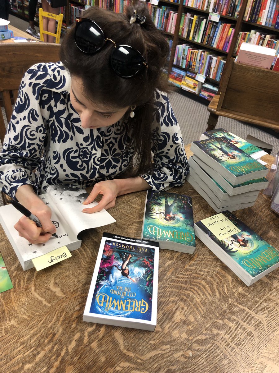 I had the BEST time visiting @BlueWillowBooks today and signing their author wall! It is one of the most beautiful bookshops in Houston - and (added bonus) I managed not to fall off their step ladder! @MacKidsBooks @elisaupsidedown