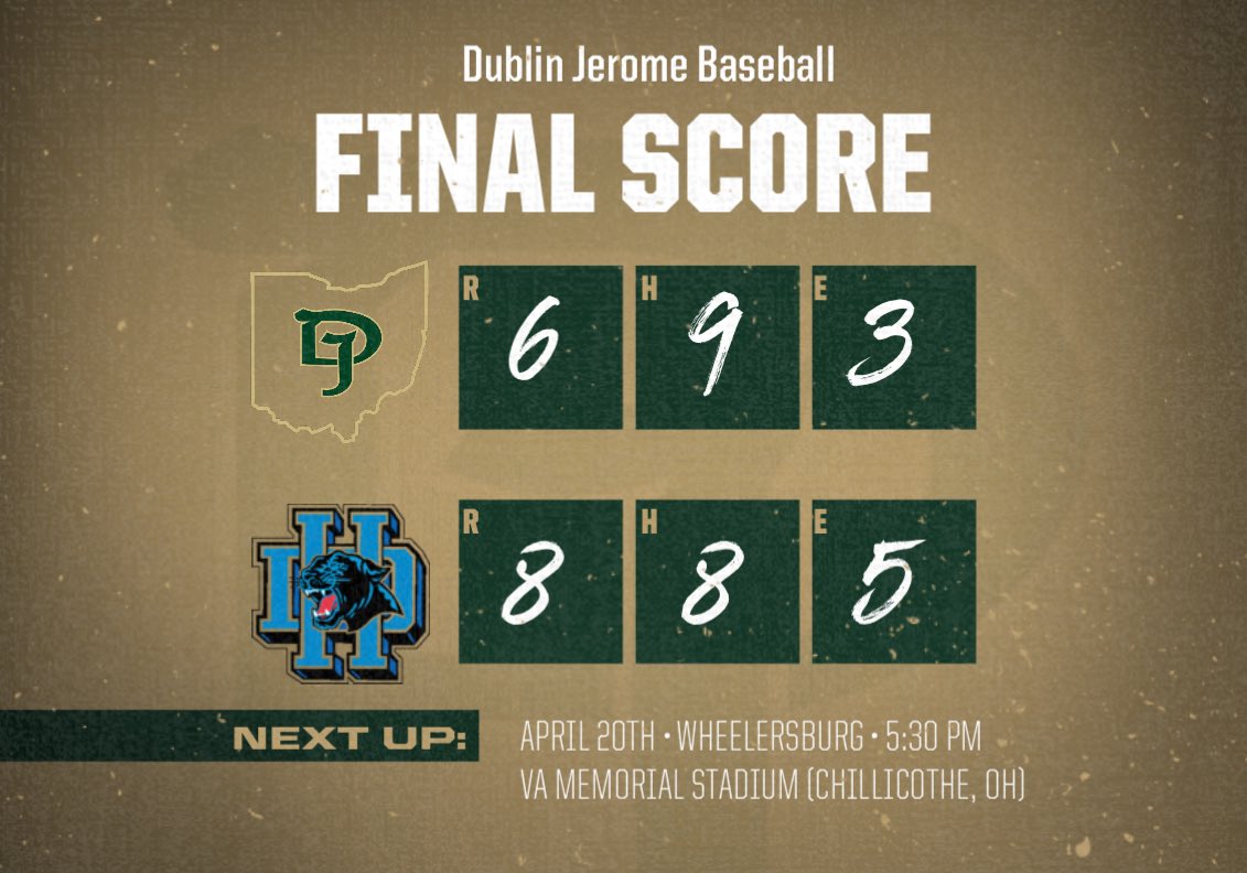 Dublin Jerome Baseball (@DubJeromeBSBL) on Twitter photo 2024-04-19 23:44:29