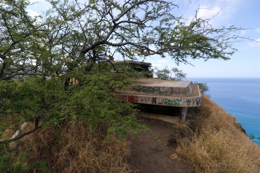While many hikers are familiar with Lanikai Pillbox at Kaiwá Ridge and the Pink Pillbox atop Pu'u'ohulu kai, there are remnants of a battery of WWII pillboxes across O‘ahu, including 'command point', all with great views of the ocean. #WetTribe #TidetotheOcean #AlohaFriday