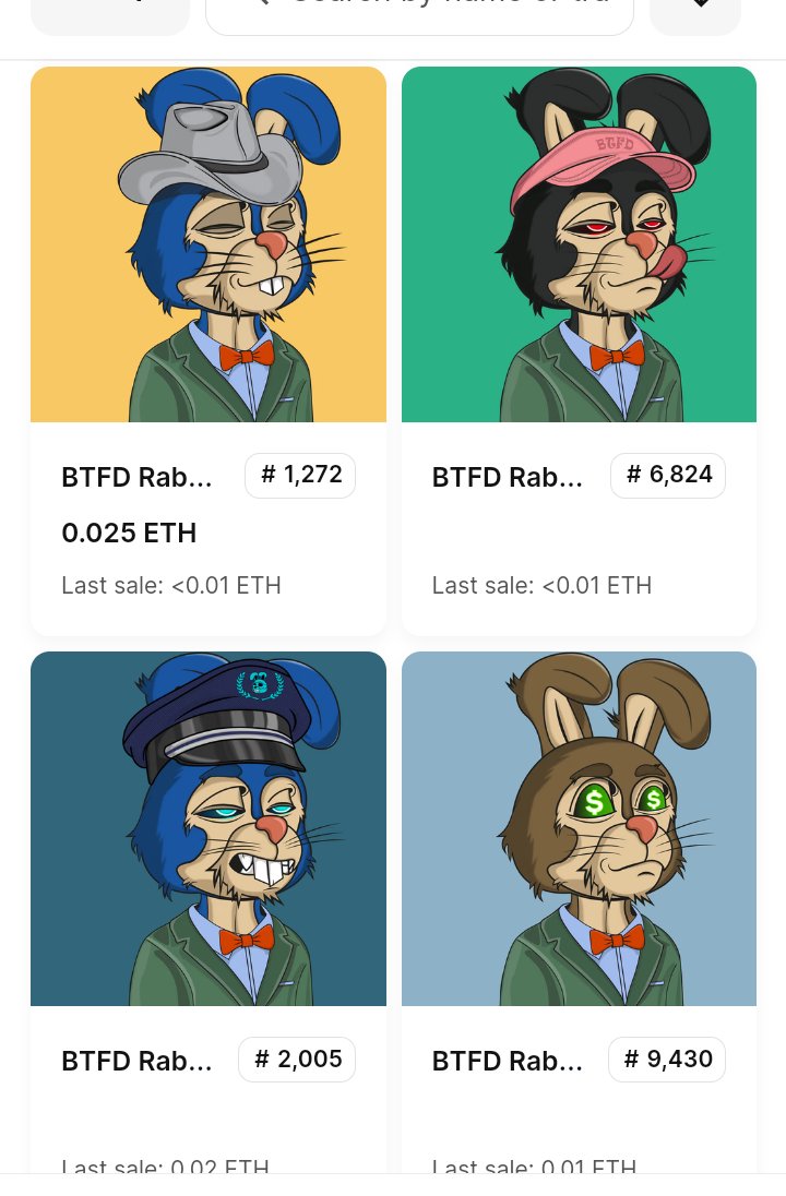 🐰🔥 FIRE ON THE FLOOR 🔥🐰 In The BTFDRabbits NFT Collection, Only 2% have the 'Bowtie Suit' trait. Out of those, Only 5 are listed! 🤌