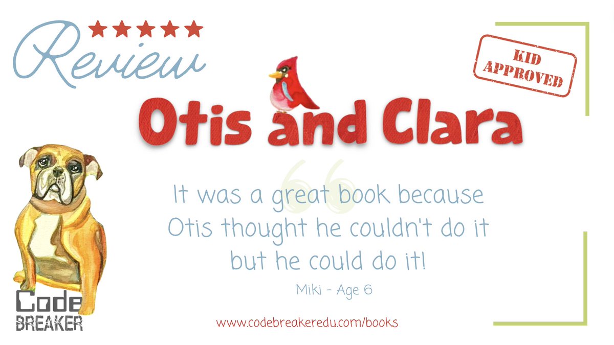 Code Breaker Inc. (@codebreakeredu) on Twitter photo Don't take our word for it, take Miki's. She's 6 and she know what she's talking about.
"It was a great book because Otis thought he couldn't do it but he could do it!"
Kid Approved 👍
Available in paperback and hardcover at codebreakeredu.com/books/kid-coll…
#CodeBreaker 🐾
<a href="/blperry3/">Brandon Perry</a> Don't take our word for it, take Miki's. She's 6 and she know what she's talking about.
"It was a great book because Otis thought he couldn't do it but he could do it!"
Kid Approved 👍
Available in paperback and hardcover at codebreakeredu.com/books/kid-coll…
#CodeBreaker 🐾
<a href="/blperry3/">Brandon Perry</a>