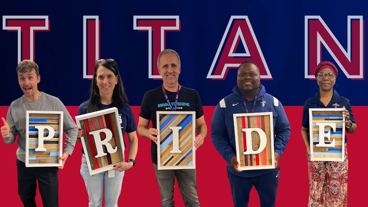 Congratulations to our 5 teachers who received the PRIDE letters. These teachers exemplify what Centennial stands for! #titannation P- Purposeful: Mr. Trevorrow R- Responsible: Mrs. Legat I- Inclusive: Mr. Thompson D- Diverse: Mr. Wooten E- Empathetic: Mrs. McCarty