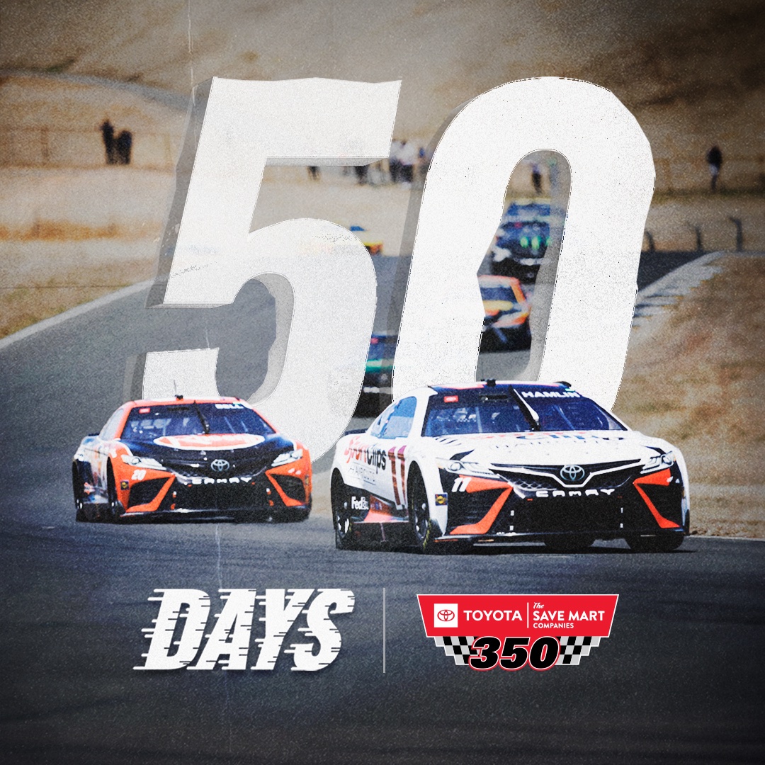 50 more days 'til @NASCAR makes it back out West. 😤  

#NASCAR | #ToyotaSaveMart350