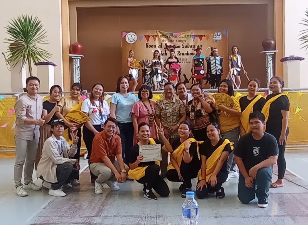 🎡✨ STUDENT BODY COUNCIL ✨🎡

🏆✨ CULTURAL 2O24✨🏆 

💛🤎 COLLEGE DEPARTMENT 🤎💛

🥳🎉 CONGRATS JOHNIANS 🎉🥳

ITS A WRAP ‼️💯🔥🥳🥳🥳

🇵🇭🇵🇭🇵🇭 TEAM PHILIPPINES 🇵🇭🇵🇭🇵🇭

😎📸 4 / 19 / 24 📸😎