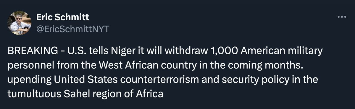 Today, the Biden Administration has announced they will be pulling 1,100 troops out of Niger following my report earlier this week. For too long, the Biden administration has allowed our troops in Niger to languish while it has tried to coverup reality and avoid embarrassment.…