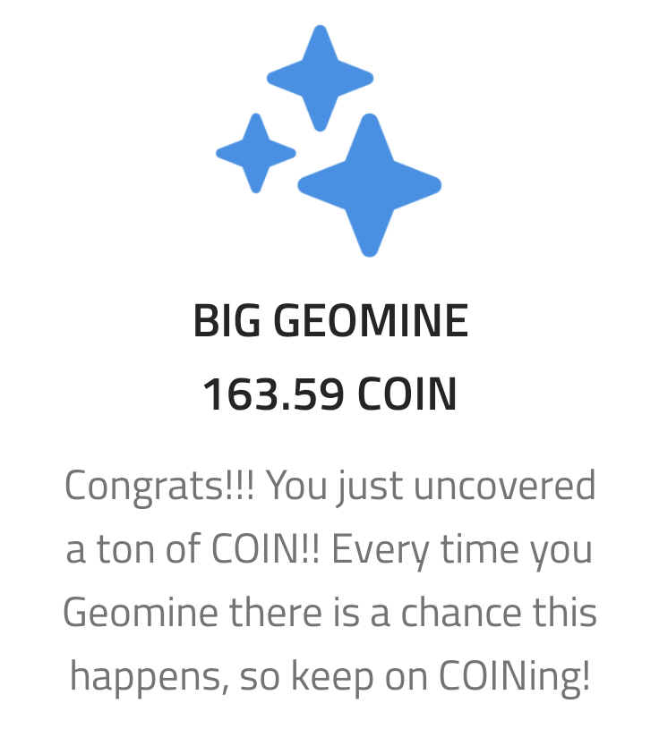 I just uncovered 163.59 COIN Geomining! coin.onelink.me/ePJg/05qeqhqx