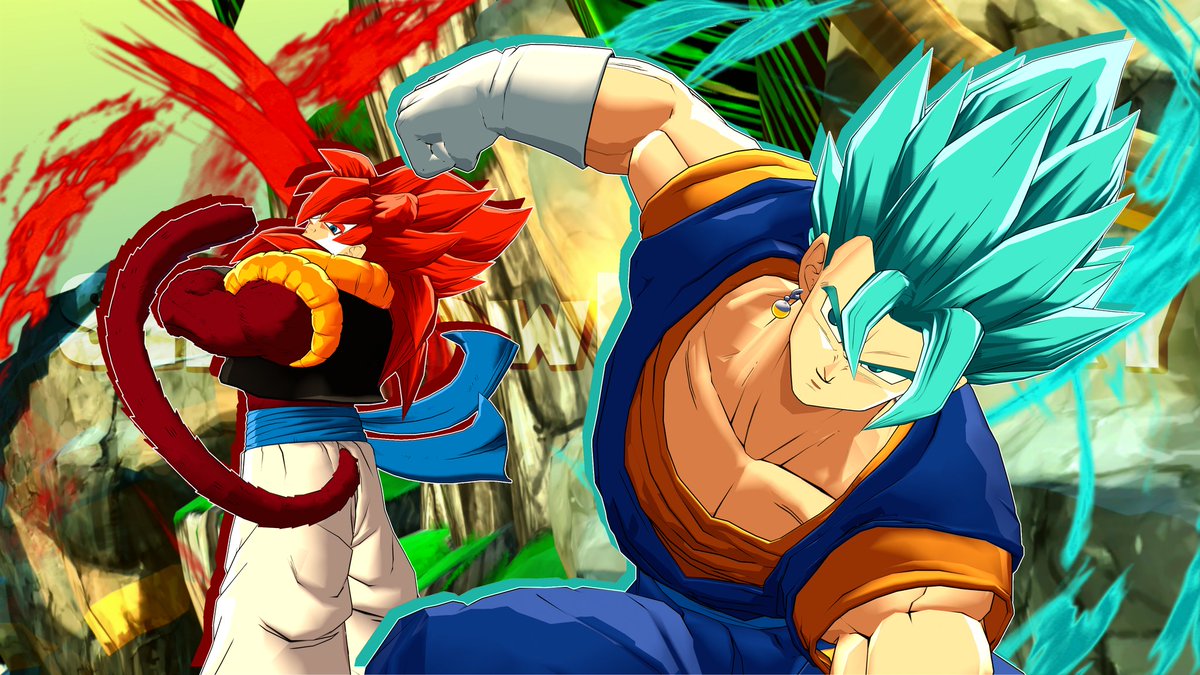 Red Blaze and Blue Fury  #Gogeta #Vegito #DBGT #DBS