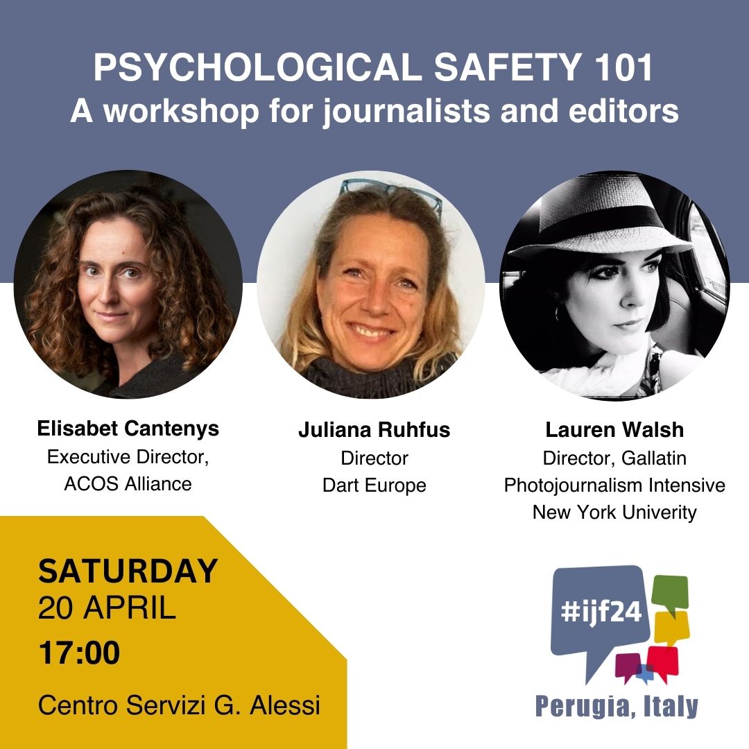 Journalists & editors: round off you #ijf24 festival tomorrow and relax into this hands-on workshop full of tools to help you strengthen your psychological safety and well-being, and build resilience. 5pm Saturday, Centro Servizi G. Alessi. See you there! @journalismfest