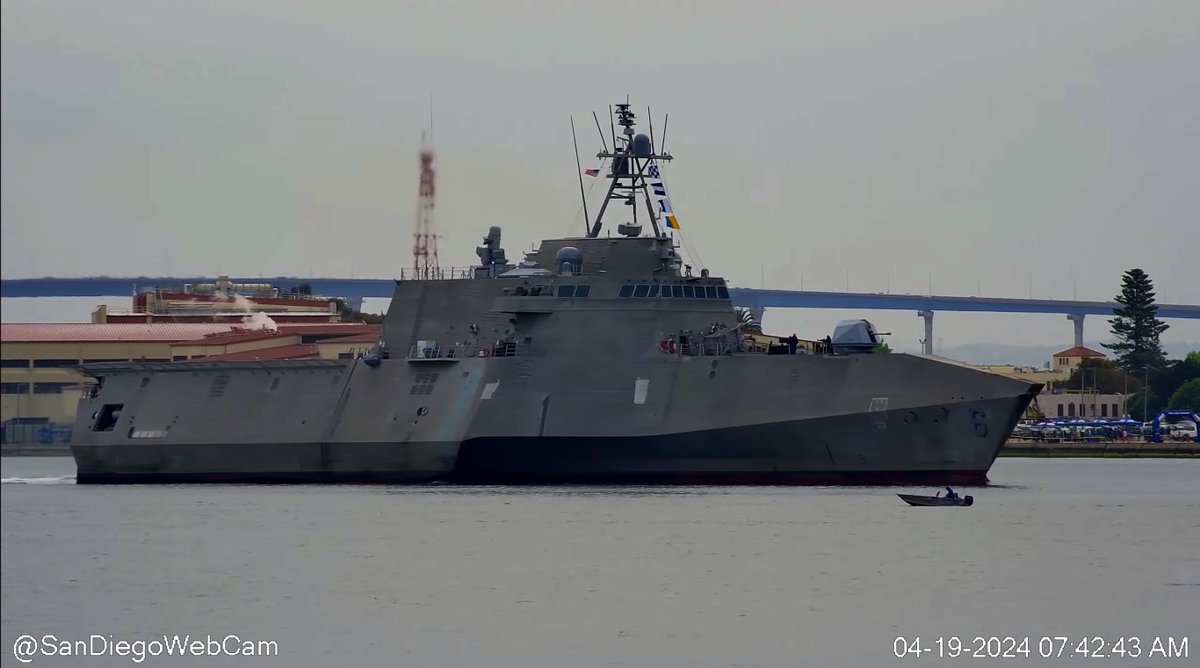 USS Jackson (LCS 6) Independence-variant littoral combat ship leaving San Diego - April 19, 2024 #ussjackson #lcs6

SRC: webcam