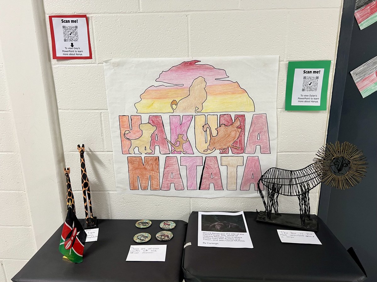 Proud of the teamwork, initiative, and leadership displayed by my kiddos in conducting research and creating our Kenya display for #InternationalNight ⁦<a href="/PboroElementary/">Pittsboro Elementary</a>⁩! 🇰🇪