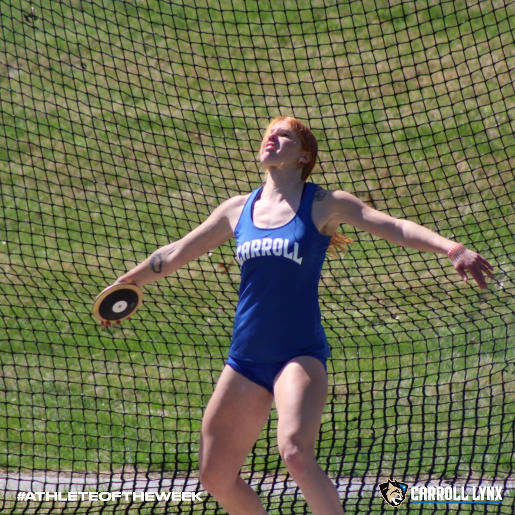 CarrollLynx's tweet photo. Brooke Pribulick is our Athlete of the Week following a great performance at Howard on Saturday! Learn more about why she was chosen at the link below!

https://t.co/QlWmegaDxi

#TheClawsAreOut #NJCAATrackandField https://t.co/4lIXqtm5rj