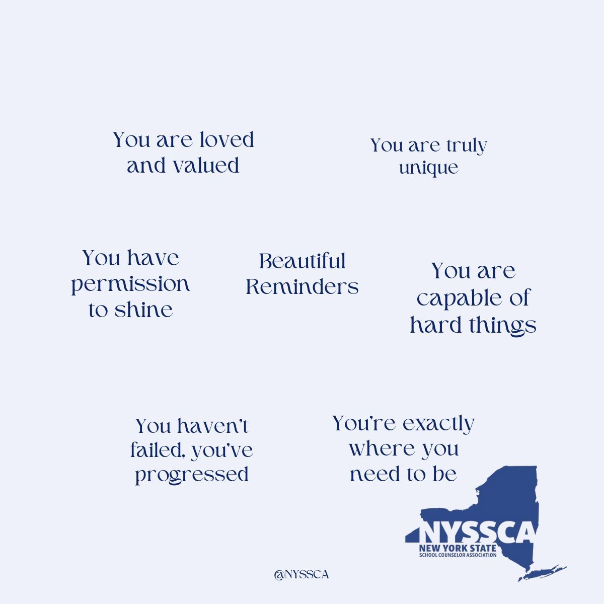 #BeautifulReminders #NYSSCA #NYS #SchoolCounselor #Education #Positive