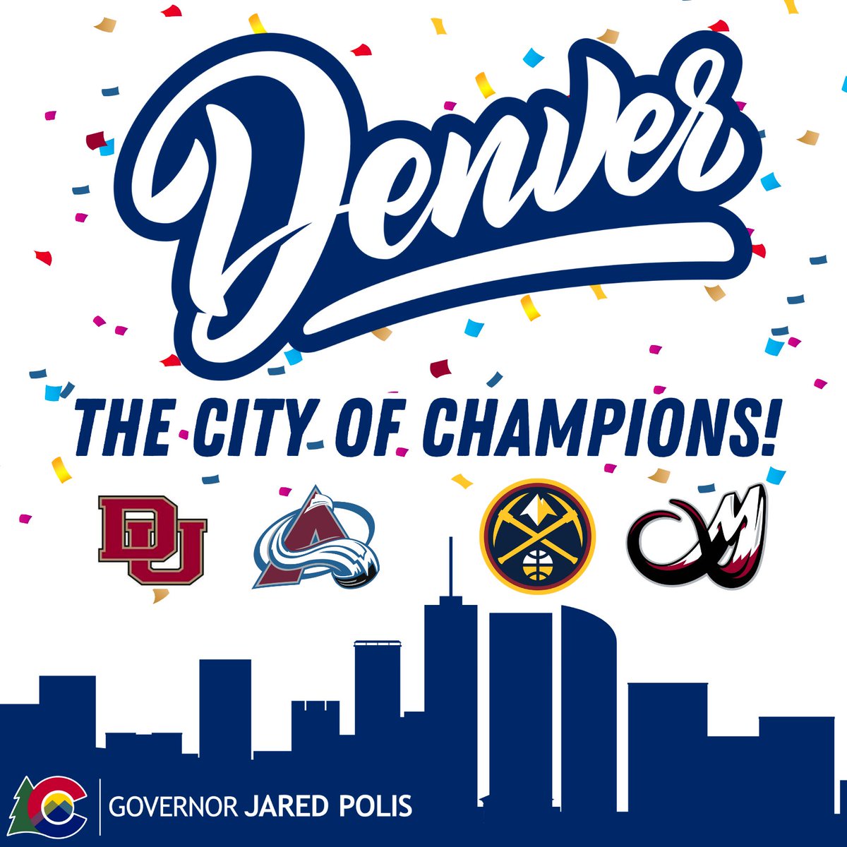 Since 2022, Denver has won 2 NCAA Hockey Championships, a Stanley Cup, an NBA Championship, and a NLL Championship. Denver is the city of Champions!