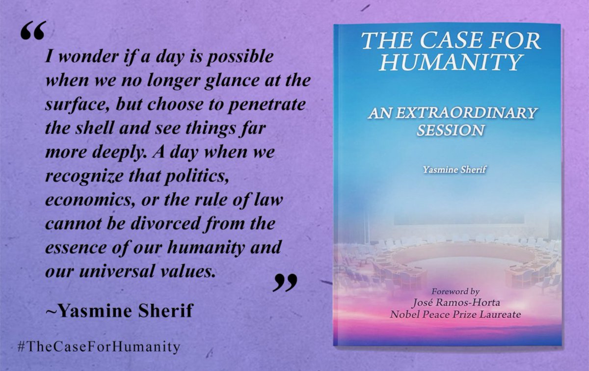 'I wonder if a day is possible when we no longer glance at the surface, but choose to penetrate the shell and see things far more deeply.”~@YasmineSherif1 The time for #TheCaseForHumanity is NOW. bitly.ws/3faqN @CaseforHumanity #222MillionDreams✨📚