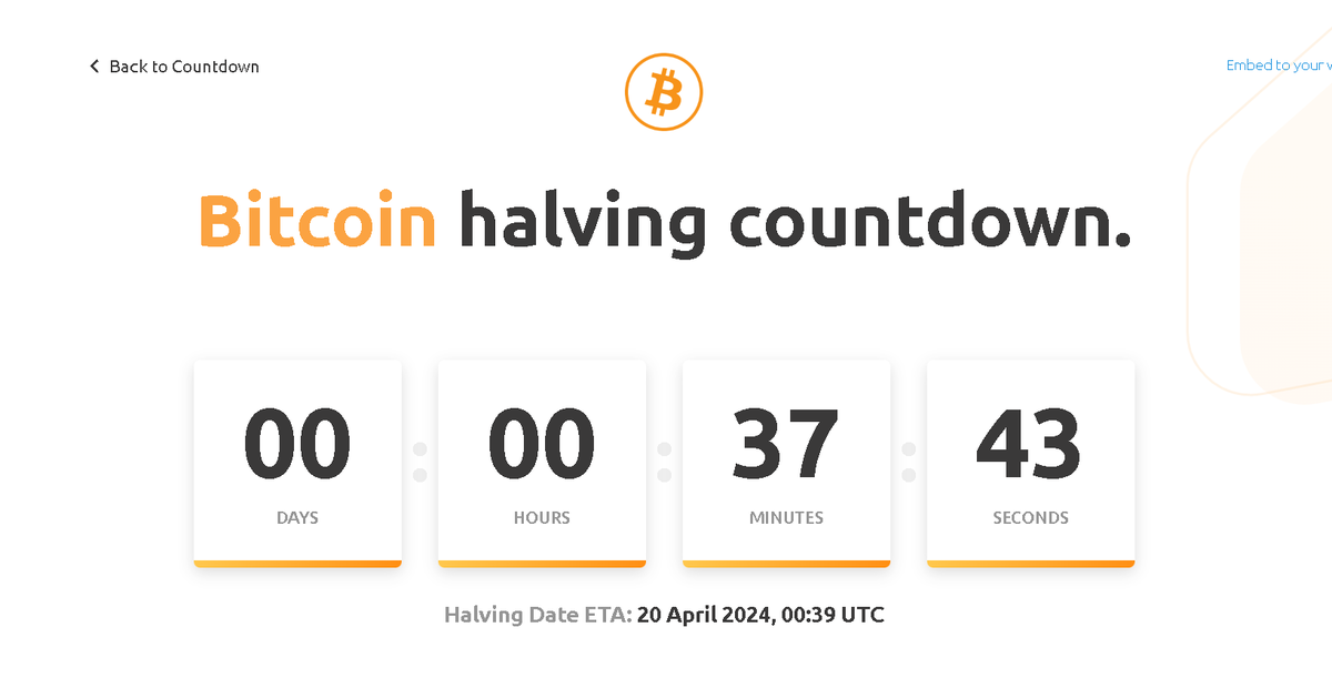 #BitcoinHalving2024 ⏰

🔗nicehash.com/countdown/btc-…

#Bitcoin #BitcoinHalving