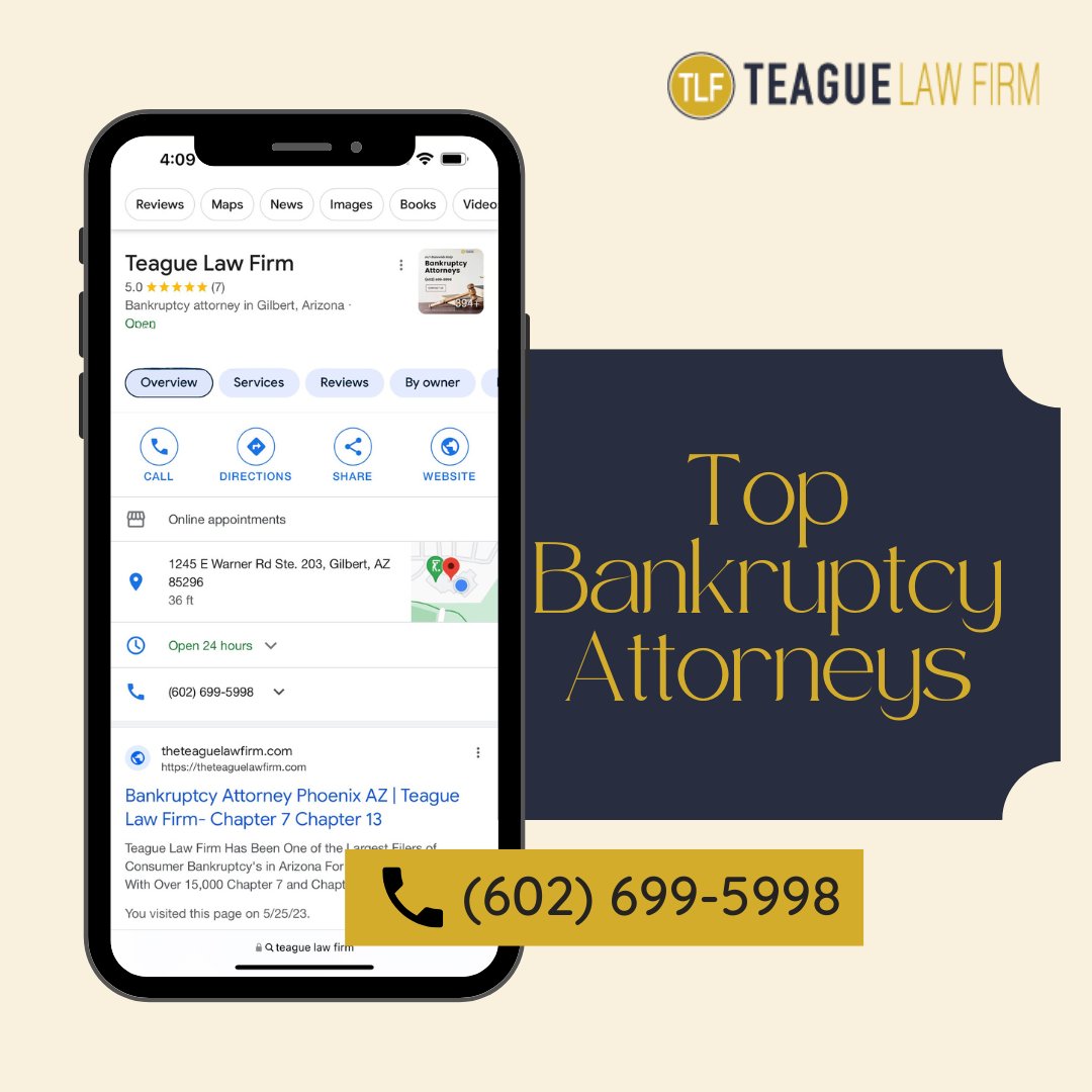 Call (602) 699-5998 to get started right now!
theteaguelawfirm.com
#24hourservice #24hours #FreeConsultation #debtrelief #getoutofdebt #CreditCardDebt #medicalbills #PersonalLoans #bankruptcy #bankruptcylawyer #bankruptcyattorney #Chapter7 #Chapter13 #arizonalawyer #Arizona