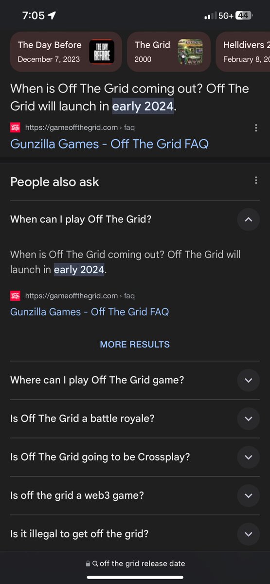 Dust_Holmes160's tweet photo. @GunzillaGames   We are more than a QTR way through the year.  When are we going to get a release date for off the grid.  It’s sure not “early” 2024 https://t.co/6MLSyk0Mtx