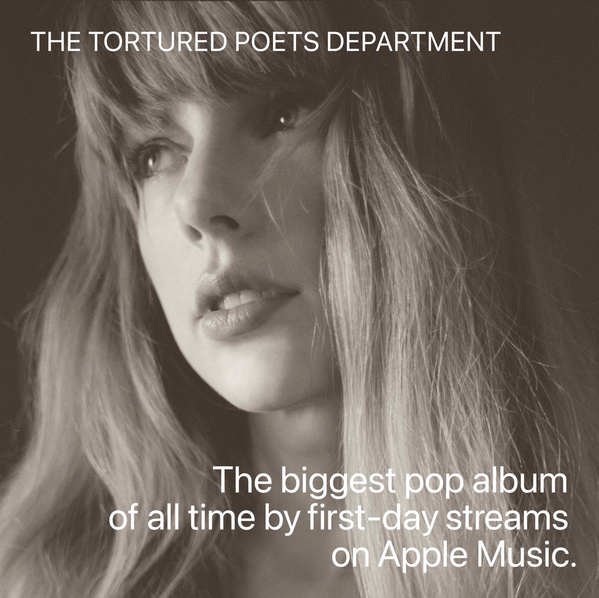 High enrollment numbers for @taylorswift13’s THE TORTURED POETS DEPARTMENT! 🤯 The album broke the record for biggest pop album of all time by first-day streams on Apple Music. apple.co/TSTTPDA #TSTTPD