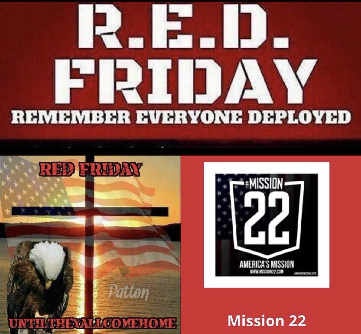 ❤️🇺🇸 God bless our Troops! Until they all come home…❤️🇺🇸
#RedFriday #USA #UntilTheyAllComeHome
#ThankAVet #ThankASoldier #Mission22
