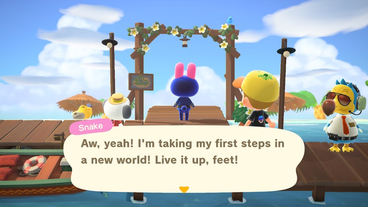 MegaMike64's tweet photo. Inviting my bud Snake to visit Happy Home Paradise. #AnimalCrossing #ACNH #NintendoSwitch https://t.co/JsrYGrHoy4