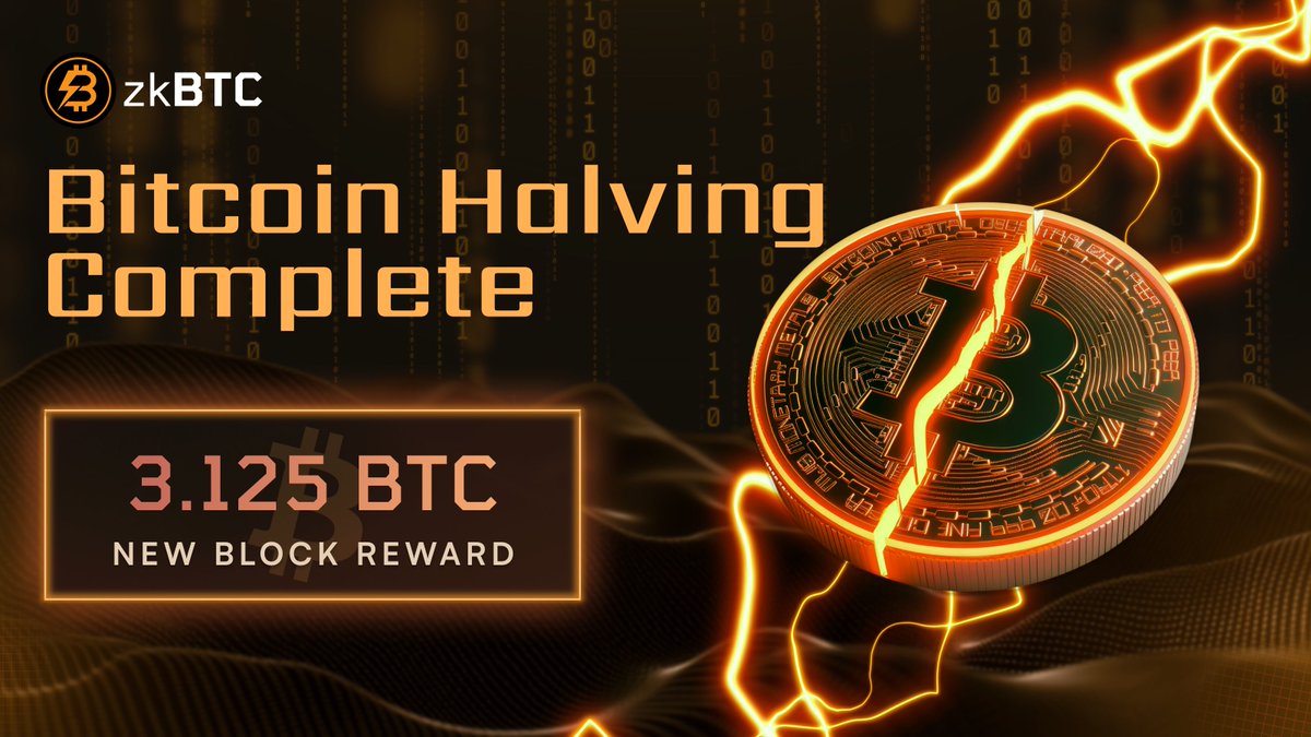 🚨BREAKING: The fourth #Bitcoin halving has just taken place. Happy #BitcoinHalving!🥳