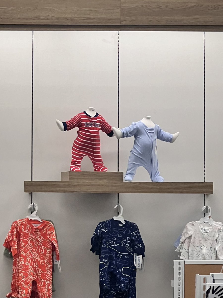 Oh hell no are these baby mannequins giving me that damn attitude on a friday!