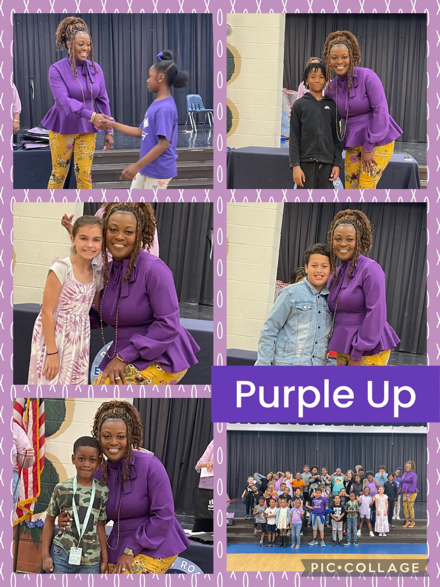Purple Up, @PRE_Explorers! We loved celebrating our military-connected students today. #motmc @RichlandTwo