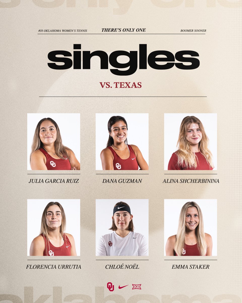 Time to finish strong with singles 💪

📊 | ouath.at/3vZ5WlQ 
📺 | ouath.at/4b2wphc

#BoomerSooner | #OUrFight