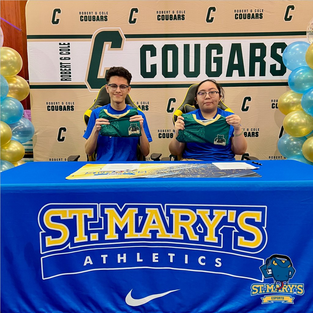 We're excited to welcome Chelsy and Xander to the Rattler Family! Both will be joining the Rocket League team for the 24-25 season. Both previously competed on the Cole HS esports team. @StMarysRattlers | #FangsOut 🐍