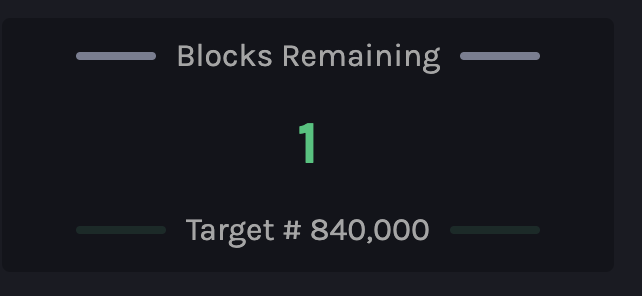 🚨BREAKING NEWS🚨 Only 1 block remains!