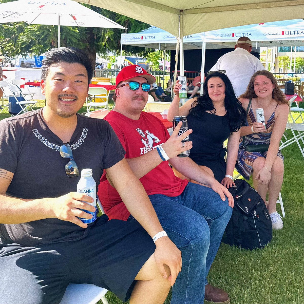 FresnoStateAlum's tweet image. Cheers to a successful first day at the Alumni Beer & Wine Garden! 🍻 Join us tomorrow for more good times with our crafty brews, Fresno State wines, and seltzers. Round up your drinking crew and let’s keep the Bulldog spirit going!