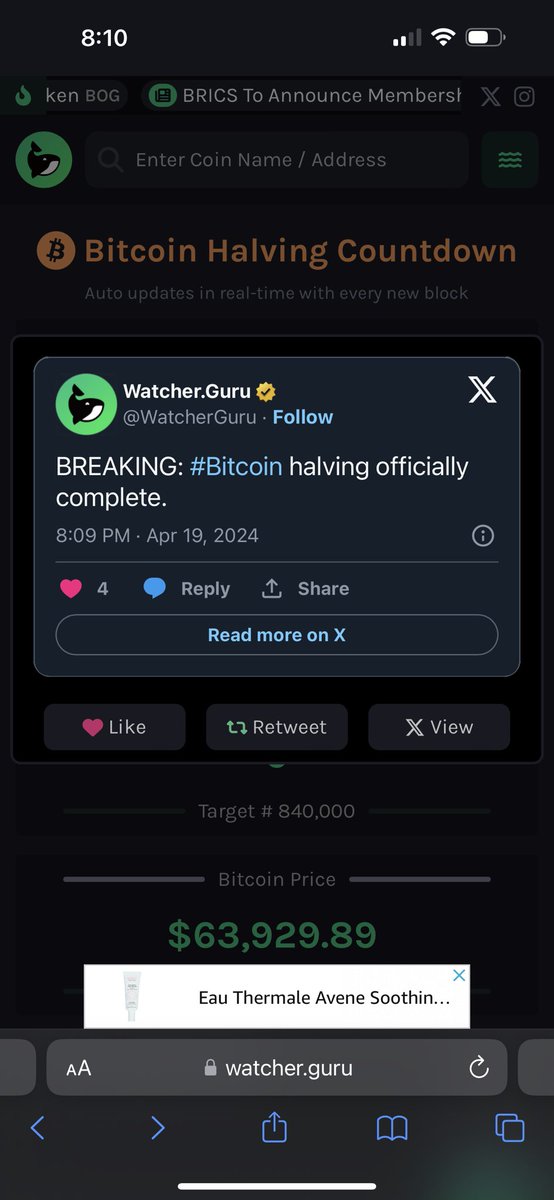 AND WE MADE IT 🔥🚀🚀🚀 HAPPY HALVING YALL 🎉🎉🎉 #Bitcoin #BitcoinHalving