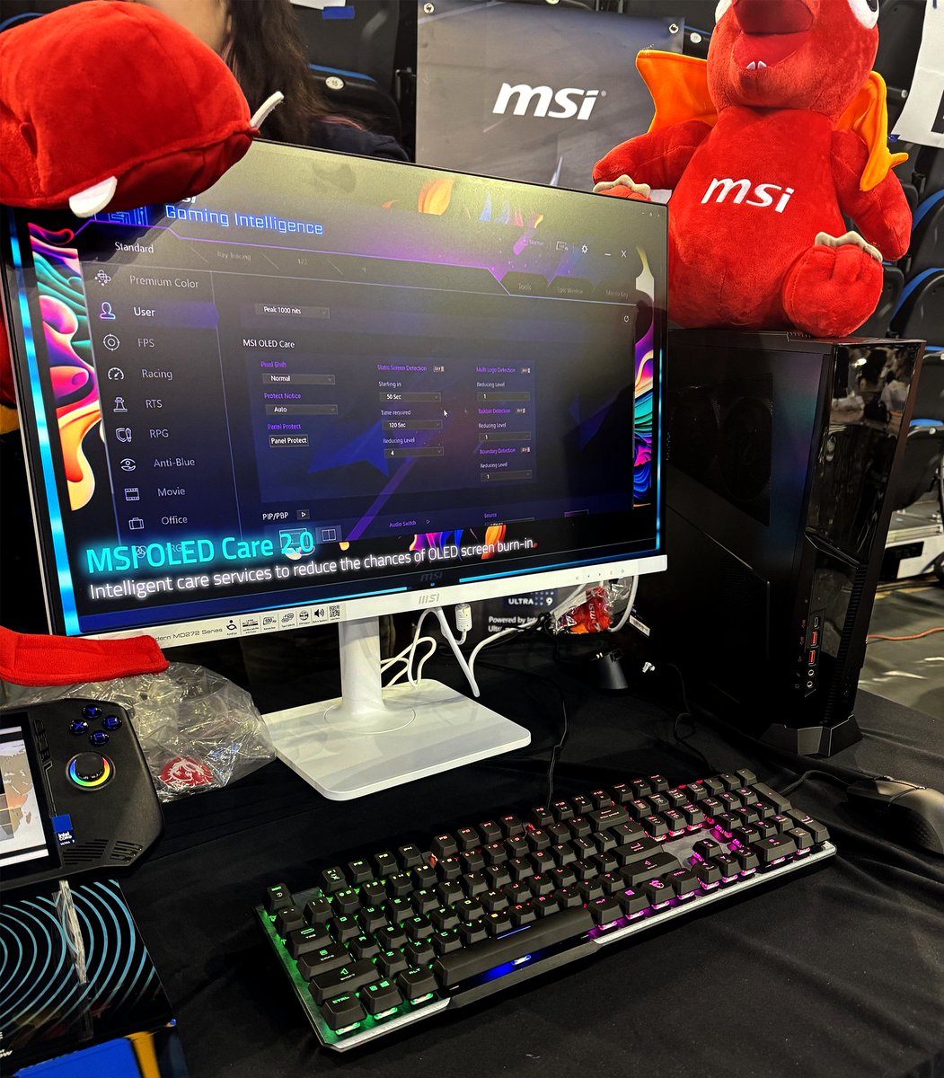 Day 2 of (@lahacks) - let's see a closeup of the lineup! Which one would you like to try first? ✨ Which one... would you like to win? 😏 #lahacks2024 #msi #MSIClaw #laptop