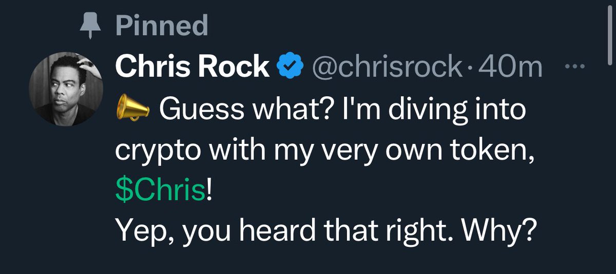 Hey @chrisrock I think you’ve been hacked.