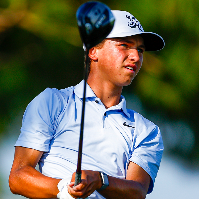 KornFerryTour's tweet photo. Miles Russell's name is now etched in the history books. 

He became the youngest player to make the cut in a Korn Ferry Tour event after a 68-66 in the opening two rounds at the LECOM Suncoast Classic.