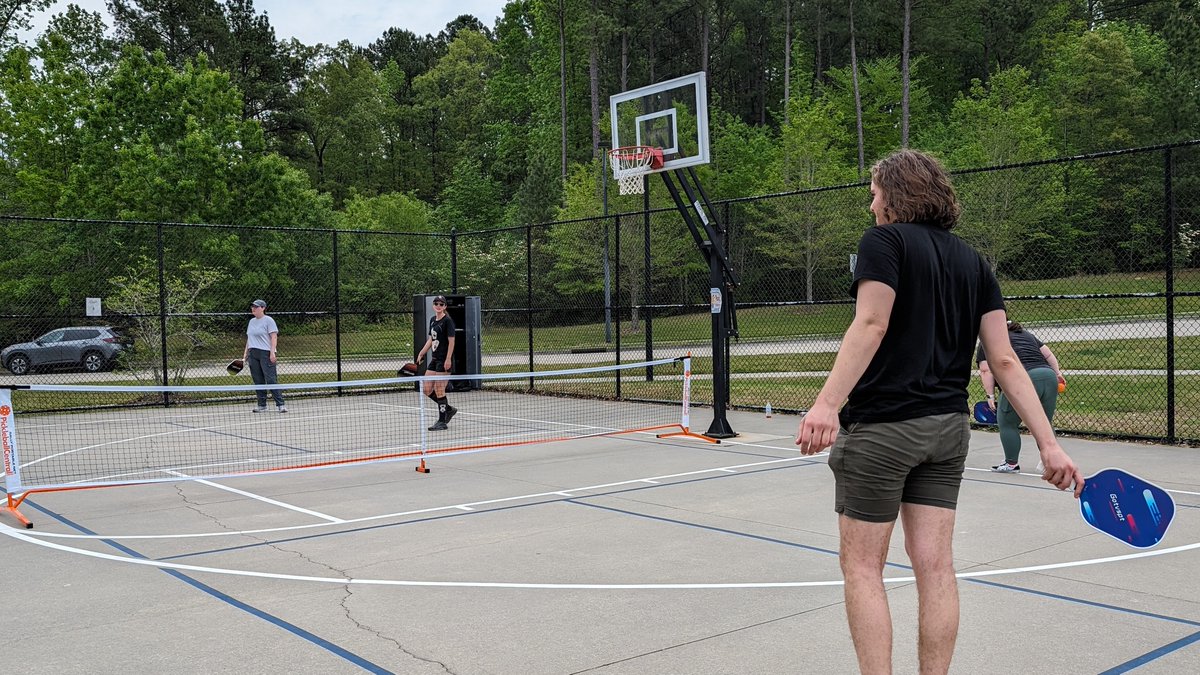 Kicking off the lab's inaugural pickleball tournament! Let the games begin! #TeamNguyenlab #PickleballJoy #LabLife
