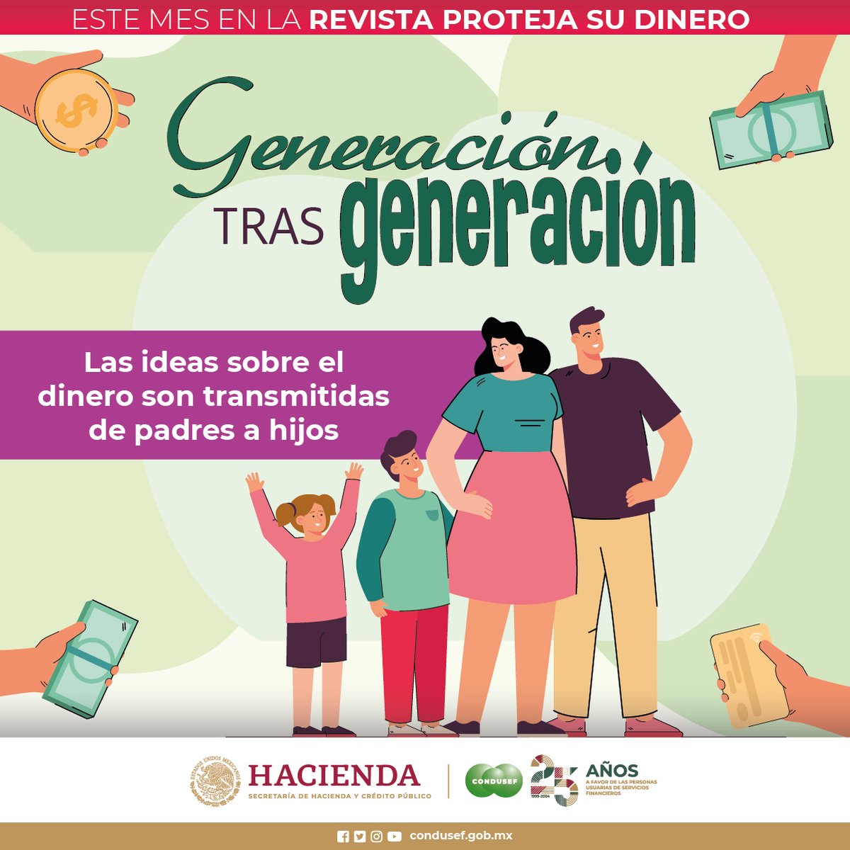 #FinanzasPersonales I Recuerda que la revista #ProtejasuDinero de este mes incluye información valiosa para que los más pequeños inicien su educación financiera.

Consúltala en la siguiente liga 👉  revista.condusef.gob.mx

Vía @CondusefMX