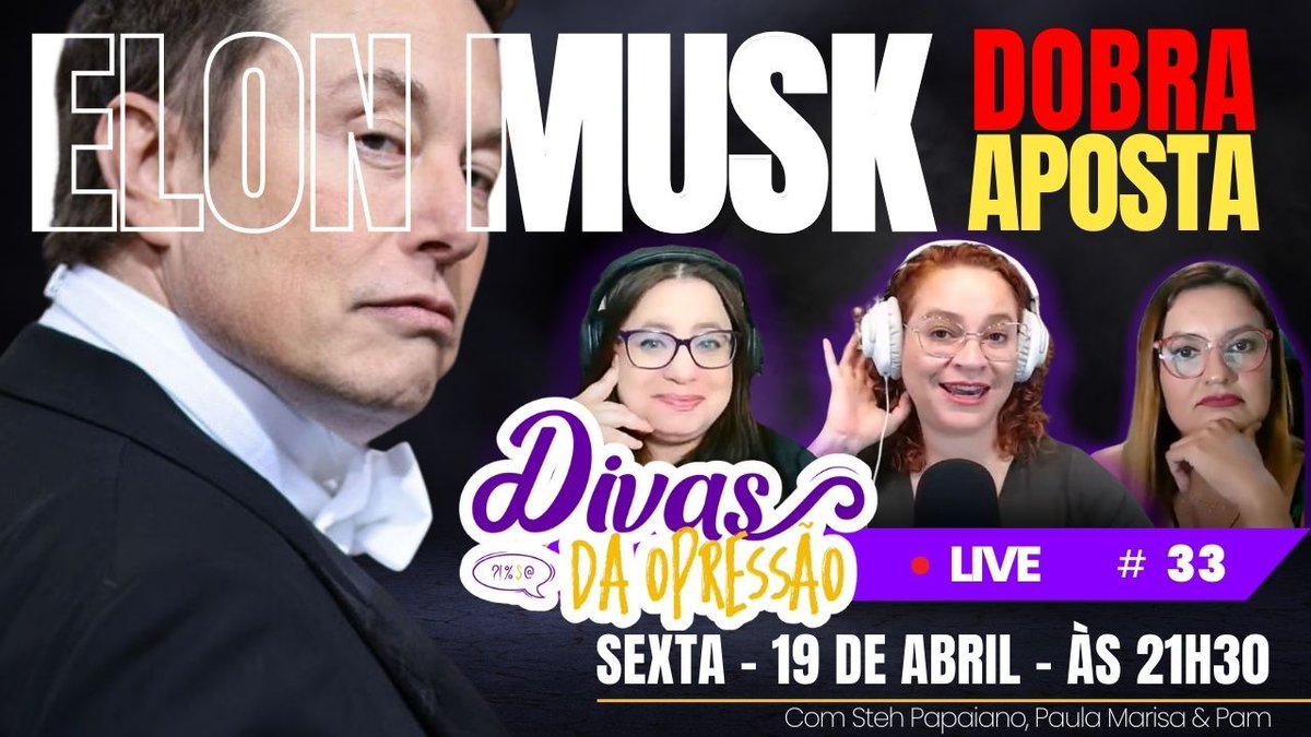 Daqui a pouco, às 21:30, tem Divas da Opressão ao vivo no youtube