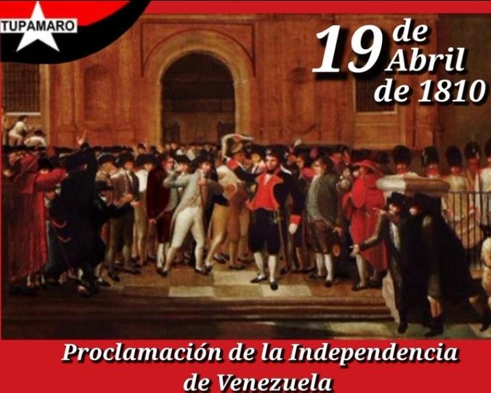 El #19DeAbrilDe1810 marca el inicio de la lucha por la independencia del dominio de la corona española sobre Venezuela. Vicente Emparan, el capitán general representante de la corona, renuncia a sus responsabilidades al frente de la Capitanía General de Venz, #GloriaAlBravoPueblo