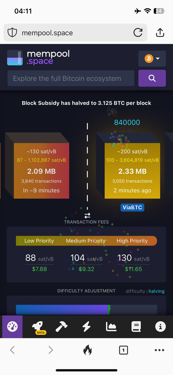 lightningdav's tweet photo. Welcome to epoch 5 #halving #block840000 https://t.co/31kEkuHXYh