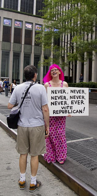 Reminder from #climatemarch, right outside Faux News HQ: