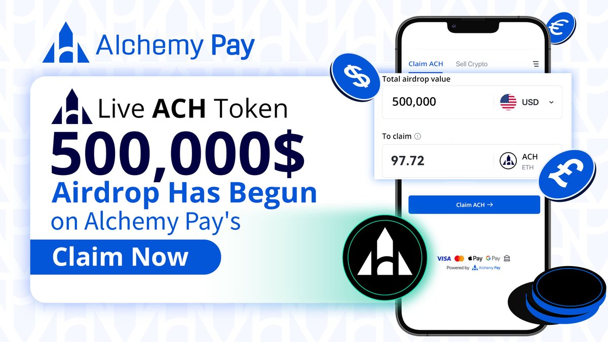 AlchemyPay_news's tweet photo. 💥 Excited to announce - Claim $ACH Now!

🌟 Only a few percent of followers are eligible to claim $ACH
🚀 Eligible users will claim from 1 to 1,000$ of $ACH!

💥 To claim retweet and follow the steps:
✨ https://t.co/ec9wY2ld27 💫 https://t.co/EnRwuVmO9a