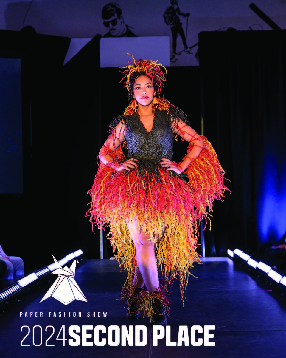 PaperFashionSho's tweet photo. The winners of the 2024 Paper Fashion Show. 
FIRST PLACE: Double Take 
SECOND PLACE: Eugene Rooks 
THIRD PLACE: Starlet https://t.co/fxM158LyQJ