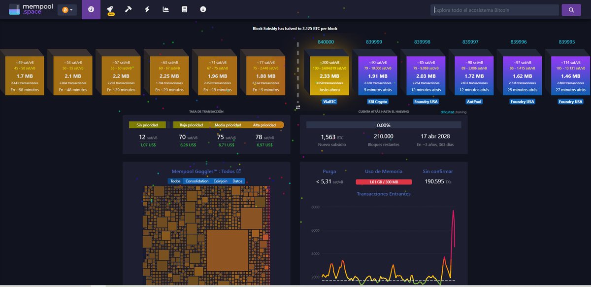 dsctlzscrypto's tweet photo. 🔥HALVING de BITCOIN 🔥  

Acaba de concretarse uno de los hitos más esperados de los últimos años del ecosistema crypto.  

El cuarto #halving de Bitcoin ya es oficial.

Enhorabuena por ser parte de este pedazo de la historia 🚀

#Halving2024 #LFG2024 https://t.co/60Nzsck5pw