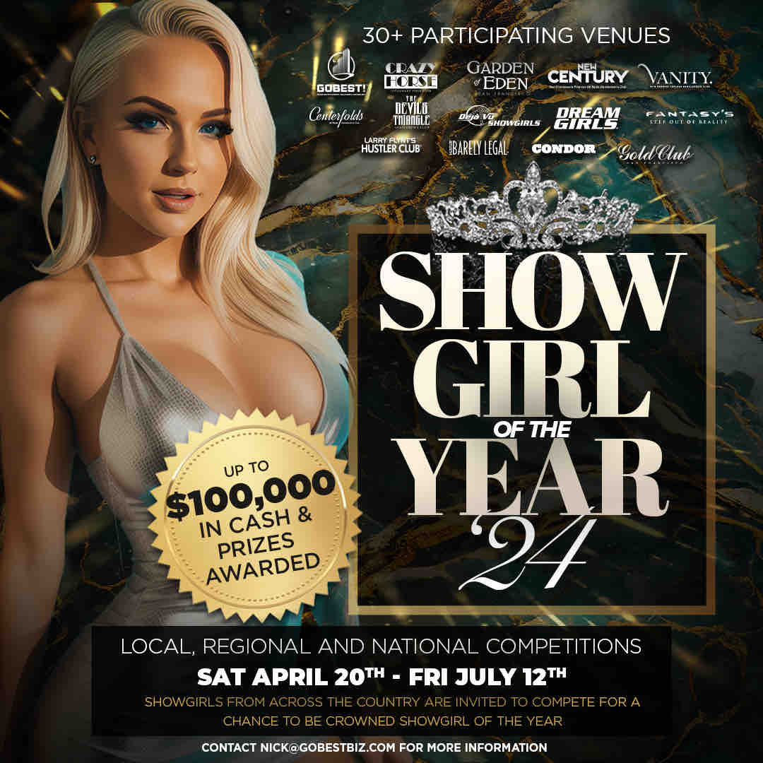 Do you have what it takes to become Showgirl Of The Year⁉️ With over 30+ participating locations and $100,000 in cash and prizes, you won’t want to miss this!🌟 E-mail nick@gobestbiz.com for more information.