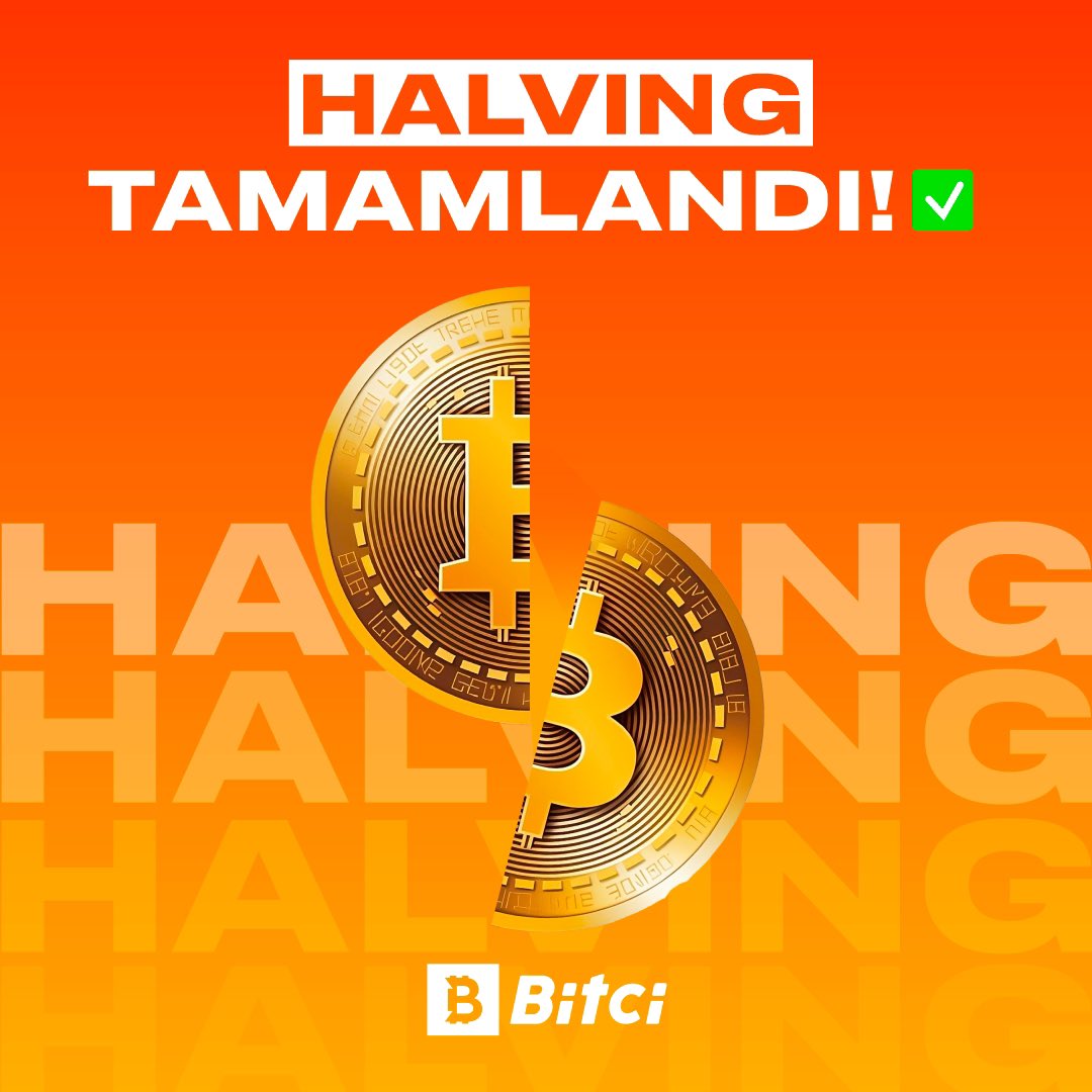 📣 #Bitcoin Halving başarıyla tamamlandı! ✅