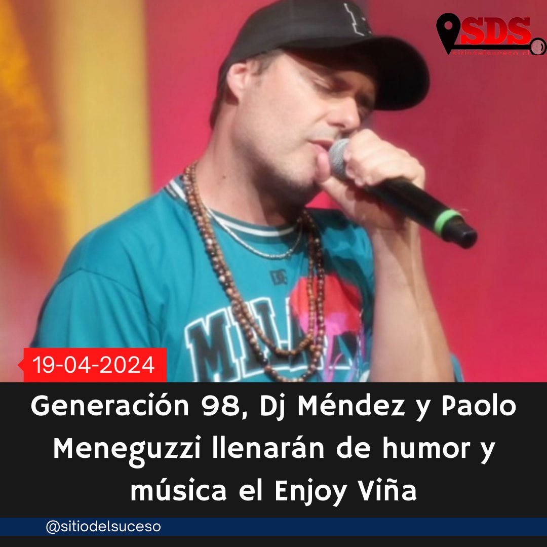Generación 98, Dj Méndez y Paolo Meneguzzi llenarán de humor y música el Enjoy Viña Detalles en ➡️ sitiodelsuceso.cl/2024/04/19/gen…