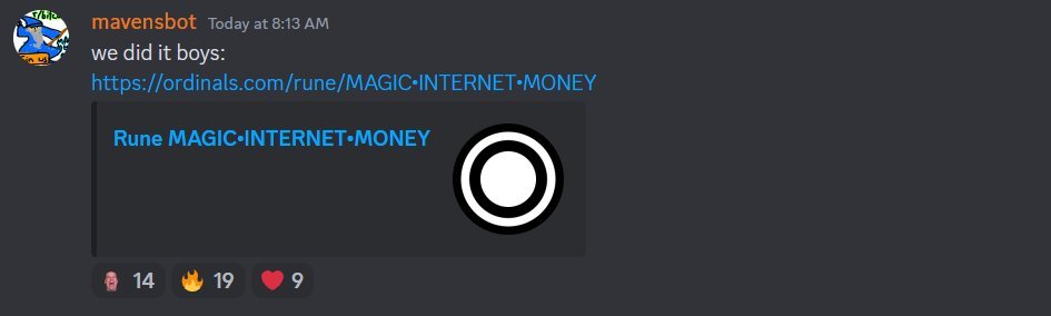 brc20wzrd's tweet photo. mavensbot has successfully deployed MAGIC•INTERNET•MONEY
Bitcoin Wizard
Voting distribution is overwhelmingly 3-5%
We're back

$WZRD https://t.co/q1wKi8lIFG