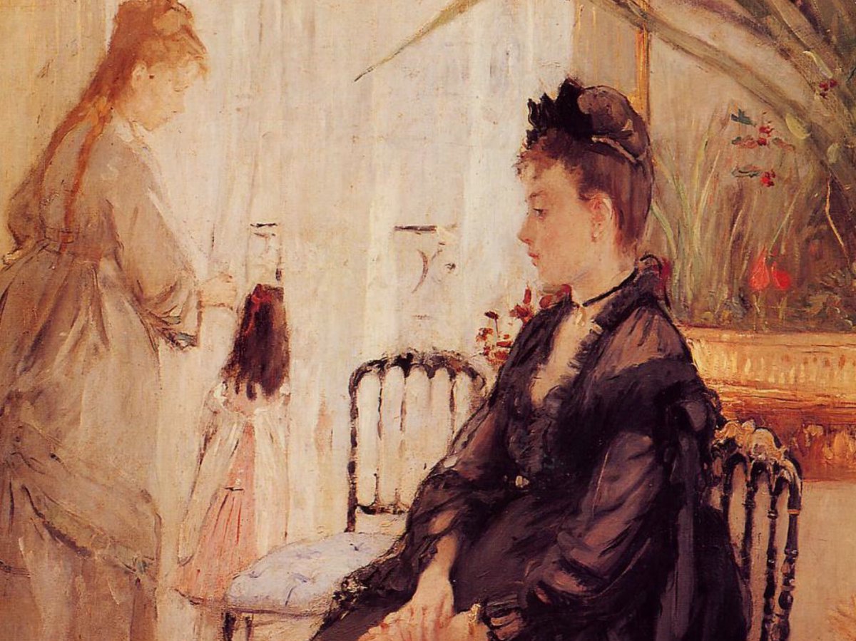 Berthe Morisot   Intérieur (détail).