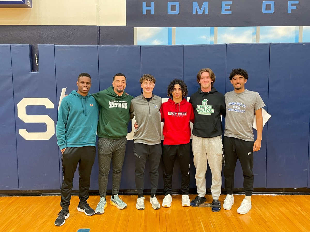 Very proud of these young men on our PSHS Signing Day!
Sebastian Thomas (Illinois Wesleyan)
Gavin Borger (Grand Valley State)
Camyn Viger (New Mexico)
Connor Folliard (Illinois Wesleyan)
Keeno DeAlba (Grand Valley State)
Great athletes! Even better people! #ChampionshipCharacter